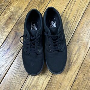 Vans Authentic Black Canvas‎ Low Top Sneakers Women's Size 7